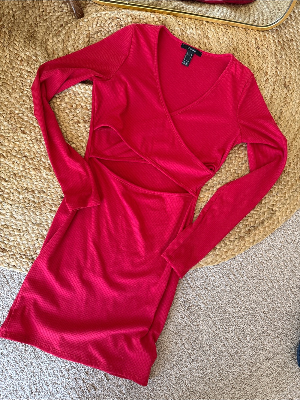 Forever21 Long Sleeve Cutout Dress